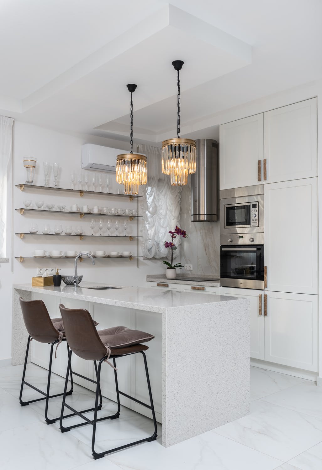 View of a smaller home’s modern kitchen